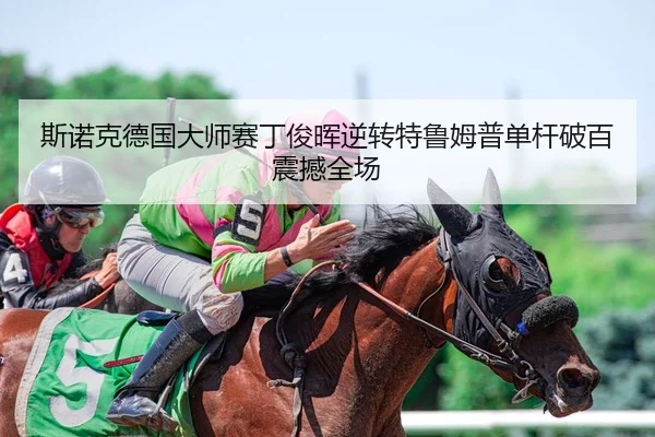 斯诺克德国大师赛丁俊晖逆转特鲁姆普单杆破百震撼全场